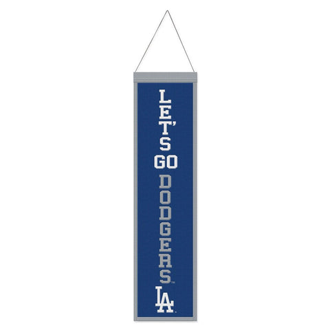 Los Angeles Dodgers Banner Wool 8x32 Heritage Slogan Design   Special Order