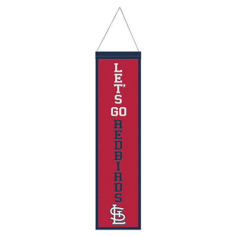 St. Louis Cardinals Banner Wool 8x32 Heritage Slogan Design   Special Order