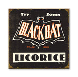 Black Bat Licorice Wood Sign 28x28