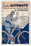 Cycles Automoto Nostalgic French Maker Of Bicycles Repro’d Metal Sign