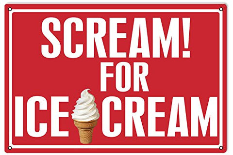 Ice Cream Nostalgic Reproduction Country Metal Sign 18x30