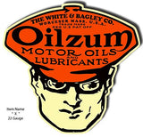 Motor Oil Oilzum Cut Out Garage Shop Reproduction Metal Sign 23×24