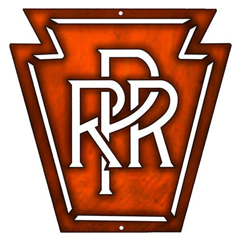 Pennsylvania Railroad Faux Copper Herald Vintage Metal Sign 12.5×12.6