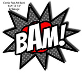 BAM Comic Pop Art Laser Cut Out Wall Art Metal Sign 13×14.5