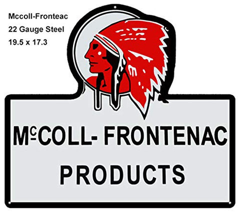 McColl-Frontenas Motor Oil Gas Station Cut Out Sign 19.7?x17.5?22g Metal Repro