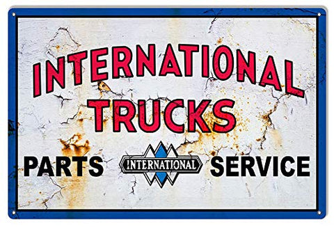 International Trucks Reproduction Large Vintage Metal Sign 16×24