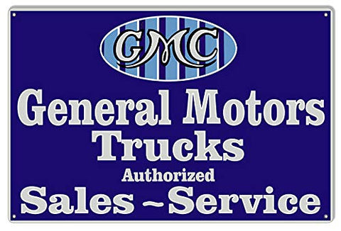General Motors Trucks Reproduction Garage Art Large Metal Sign 16×24