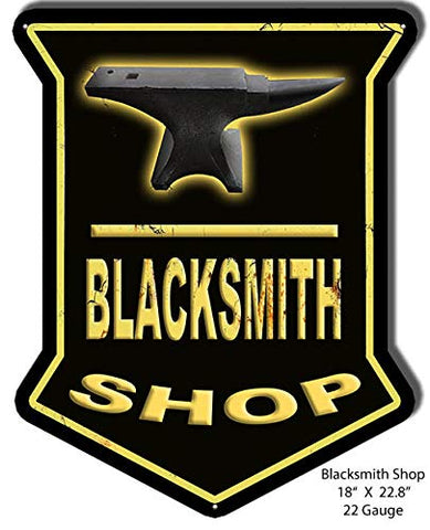 Blacksmith Shop Reproduction Metal Sign 18×22.8