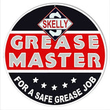 ArtFuzz Skelly Grease Master Reproduction Garage Metal Sign 30 Round