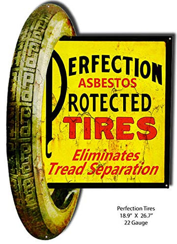 Perfection Tires Laser Cut Out Garage Shop Metal Sign 18.9×26.7