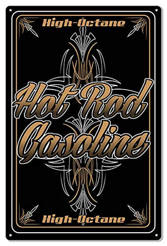 Hot Rod Gasoline Garage Art Metal Sign By Steve McDonald 16×24