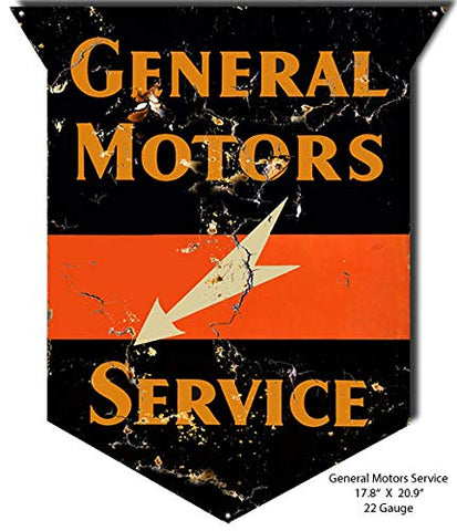 General Motors Service Vintage Reproduction Metal Sign 17.8×20.9