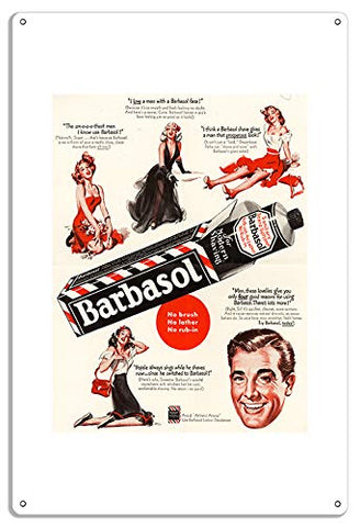 Shave Cream for Men and Women Barbasol 16×24 .040 Aluminum Sign