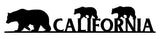 California Bears Cut Out Wall Decor Silhouette Metal Sign 2.5×14