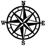 Compass Laser Cut Out Wall Decor Silhouette Metal Sign 18×18