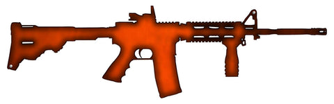 AR-15 Rifle Laser Cut Out Faux Copper Finish Metal Sign 7×23.5