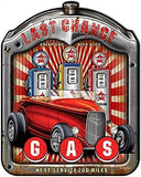 Last Chance Gas Cut out metal sign