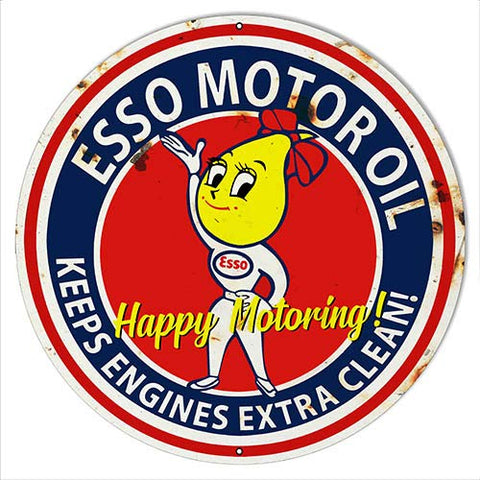Esso Motor Oil Vintage Reproduction Metal Sign
