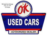 OK Used Cars Vintage Looking Reproduction Laser Cut Out Metal Sign 23.5×17.9
