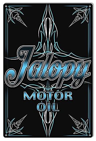 Jalopy Motor Oil Garage Art Metal Sign By Steve McDonald 12×18