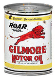 Gilmore Reproduction Motor Oil Can Cut Out Metal Sign 7.25×10.6