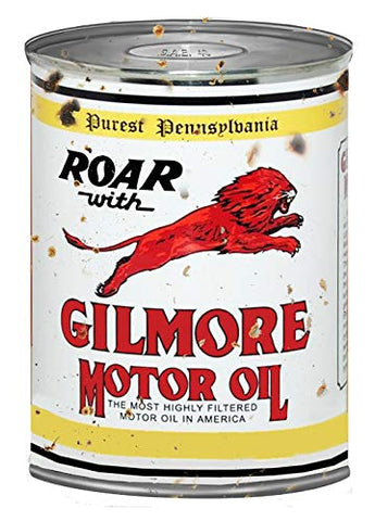 Gilmore Reproduction Motor Oil Can Cut Out Metal Sign 7.25×10.6