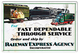 Railway Express Agency Reproduction Railroad Metal Sign 12×18