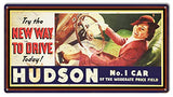 ArtFuzz The New Way to Drive Hudson Automotive Co, Aluminum Sign