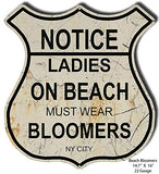Notice Ladies NY City Laser Cut Out Warning Metal Sign 14.7×16