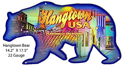 Hangtown USA Placervile Metal Bear Cut Out 14.2?17.4?