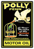 Polly Penn Motor Oil Reproduction Gas Station Metal Sign 12×18