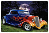 Hot Rod Garage Shop Art Metal Sign By Artist Bob Kramer 12×18