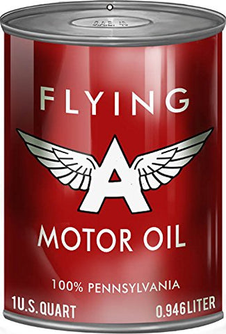 Flying A Motor Oil Reproduction Gas Station Metal Sign 12x18
