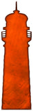 Lighthouse Laser Cut Out Faux Copper Finish Metal Sign 8x29.5