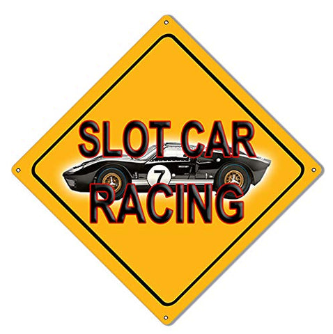Slot Car Racing Hot Rod Motor Speedway Metal Sign 12×12