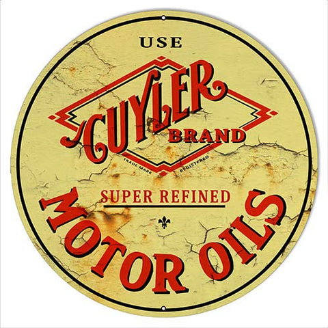 Cuyler Motor Oils Reproduction Vintage Gas And Motor Oil Metal Sign 30×30