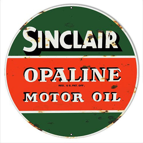 ArtFuzz Sinclair Motor Oil Reproduction Vintage Garage Metal Sign 30×30 Round