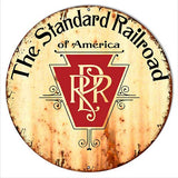 RPR Railroad Reproduction Vintage Herald Metal Sign 18×18 Round