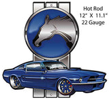 Mustang Hot Rod Car Garage Art Laser Cut Out Metal Sign By Bernard Oliver
