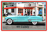 1949 Classic Car Cadillac Metal Sign by Artist Bob Kramer 12×18