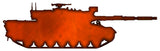 Army Tank Laser Cut Out Faux Copper Finish Metal Sign 7x23