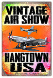 Vintage Air Show Hangtown Sign By Artist Phil Hamilton 12x18