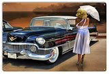 1956 Coupe Deville Classic Car Garage Shop Art Metal Sign By Bob Kramer 12×18
