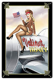 Aviation Nose Art Valiant Honey Pin Up Girl Metal Sign 12×18