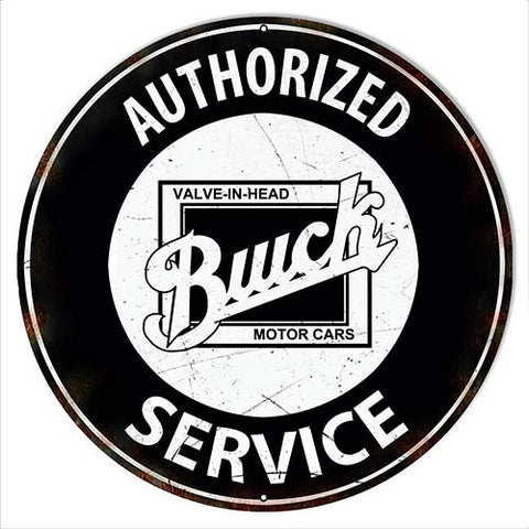 Authorized Buick Service Motor Oil 14? Metal Repro Garage Art Sign