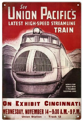 Reproduction Union Pacific Train Sign