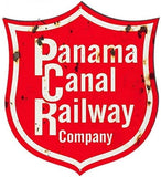 Panama Canal Railway Reproduction Cut Out Railroad Sign 14×15.5