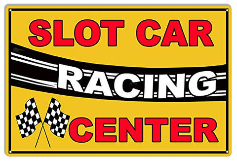 Slot Car Racing Reproduction Motor Speedway Metal Sign 12×18