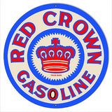 Red Crown Gasoline Reproduction Metal Sign Motor Oil And Gas