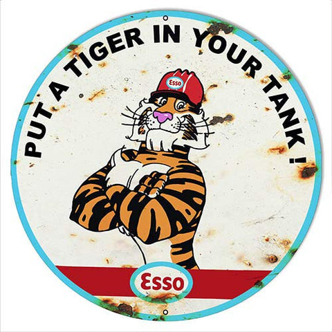 Put A Tiger In Your Tank Esso Gasoline Vintage Reproduction Metal Sign